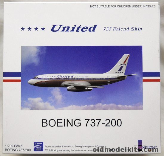 Inflight 1/200 Boeing 737-200 United 737 Friendship, IF732009 plastic model kit